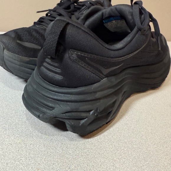 Hoka one one Bondi 8 Women's Size 8 High Cushioned Durable Running Shoes Black - Picture 5 of 16